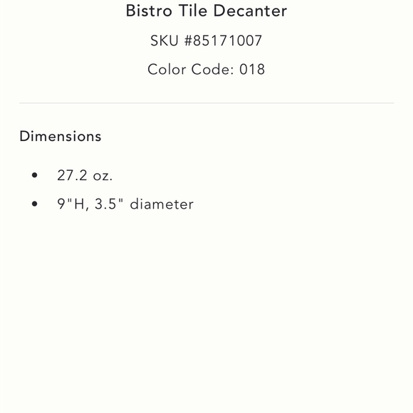 LAST ONE🔥Bistro Tile Decanter - Picture 5 of 11